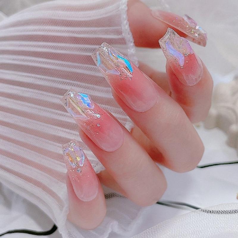 100Pcs/set Elegant Rhinestones 3D Nail Art Crystal Rhinestones Nail Tips Decor