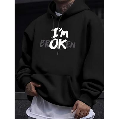 Vintage gefärbter & Kordelzug-Kapuze, Herren-Kapuzensweatshirt, Großartig für Kaffeefahrten