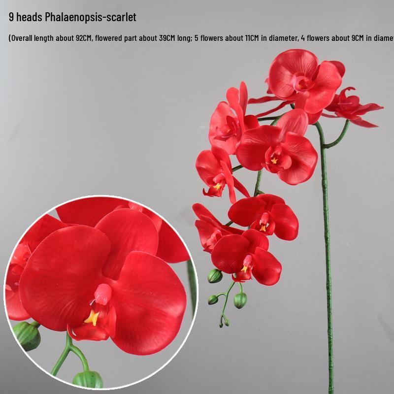 High-End PU Phalaenopsis Artificial Flowers - Single Stem for Home & Hotel Décor
