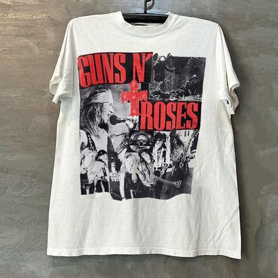Guns N 'Roses Guns N' Roses Rock Band Short Sleeve T-Shirt Vibe American Heavy Cotton Ruffian Handsome Men and Women