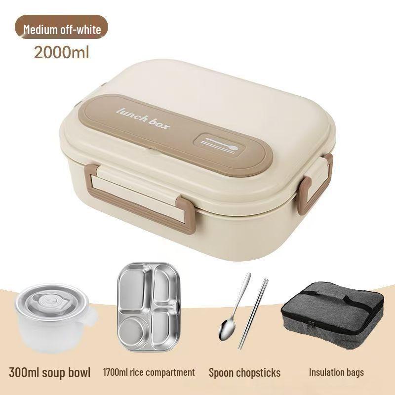 Lunch Box Isolato Extra Large in Acciaio Inossidabile 316 Adatto al Microonde per Studenti e Lavoro