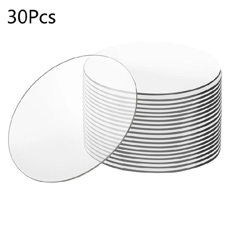 

Durable Acrylic Circle Disc Board for Crafts DIY Blank with Protective Paper 30X 1