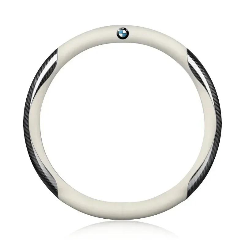 Für BMW Neuwagen Leder Kohlefaser Rutschfeste Lenkradabdeckung Für BMW E46 E39 E90 E60 E36 F30 F10 E34 X5 E30 F20 E92 M3 M4