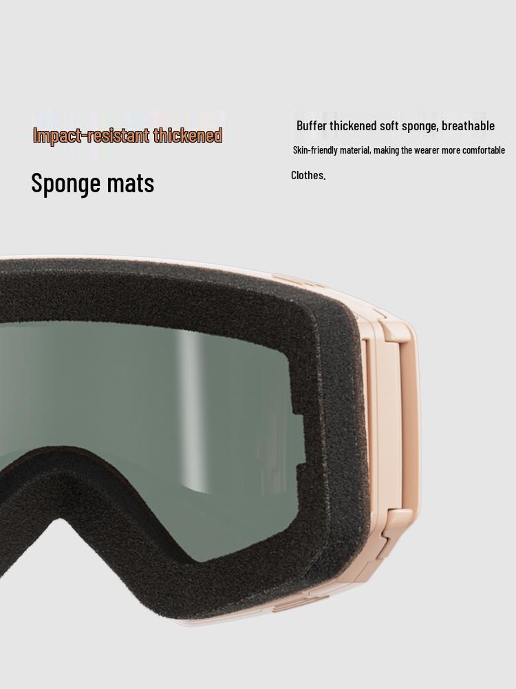 KAPVOE Color-Changing Anti-Fog Ski Goggles with Magnetic Buckle for Outdoor Sports