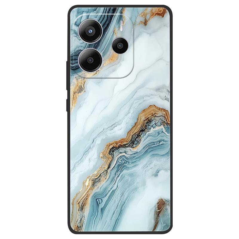For Redmi Note 14 4G (Europe) Phone Case Marble Painting Pattern Soft Silicone Anti Drop Cover For Xiaomi Redmi Note14 4G Shell