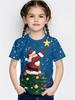 Kids' T-Shirt 3D Christmas Snowflake Print Girl Tops Casual Short Sleeve Simple T-Shirt Fashion Round Neck T-Shirt Girls Clothes