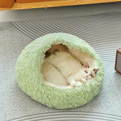 Long-haired Shell Cat Nest Pet Quilt Cat Nest Universal Winter Warm Semi-enclosed Cat Sleeping Supplies