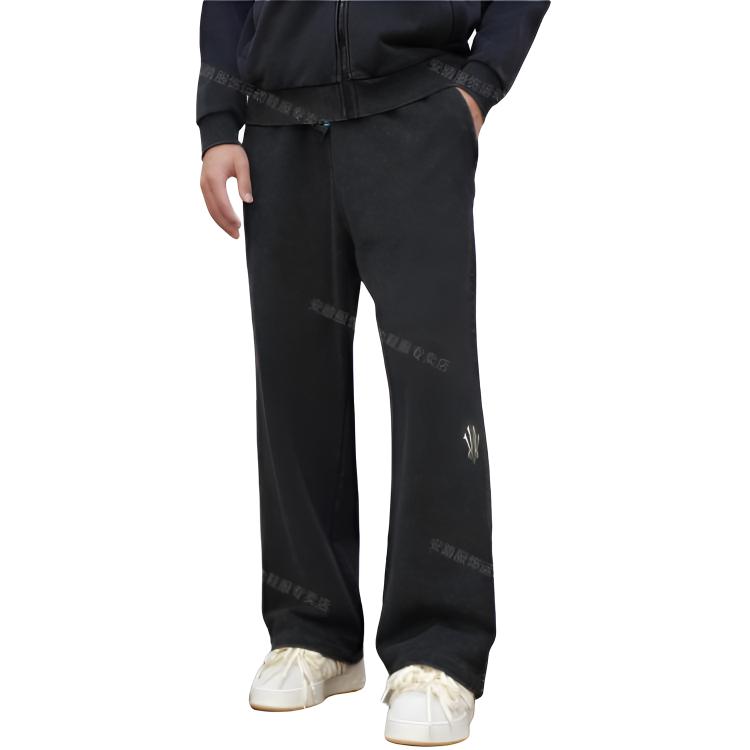 Anta Kyrie Basketball 6D Pants Vintage Style Comfortable Versatile Knitted Sports Long Pants Unisex Pants Black 172611302-2