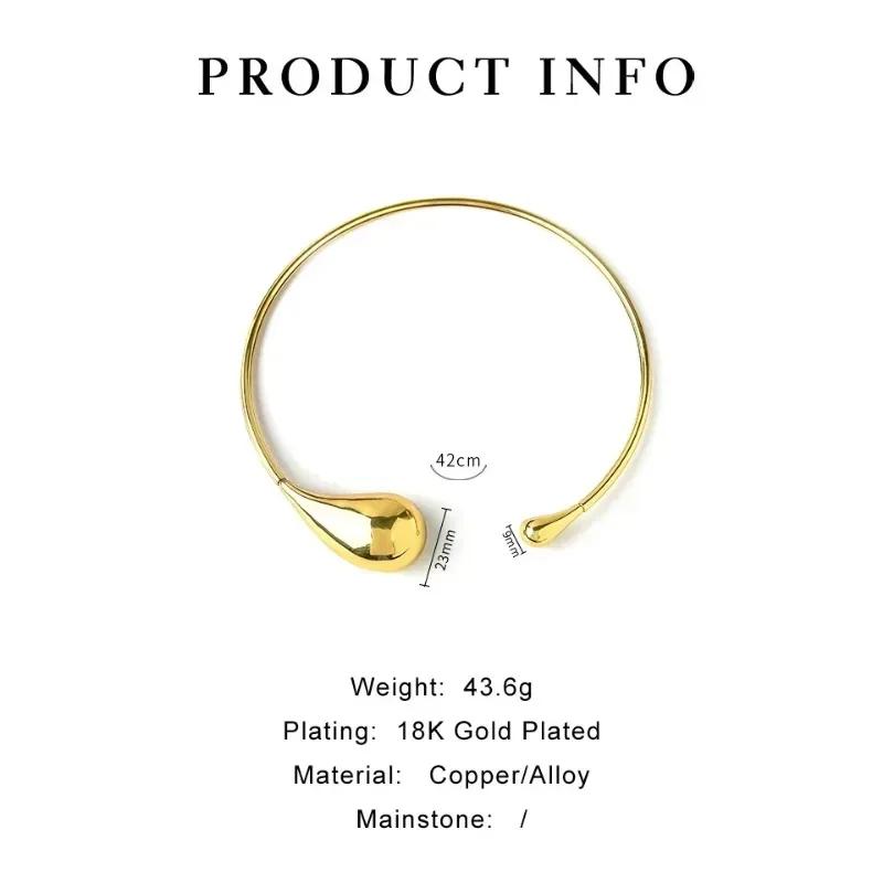 2024 Nytt Oregelbundet Tjockt Vattendroppe Öppet Chokerhalsband för Kvinnor Flickor Punk Goth Mode Semester Smycken