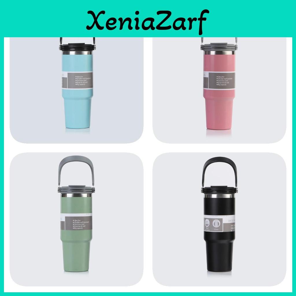 Portable 890ml Thickened Stainless Steel Thermos Car Cup Large Durable Capacity