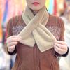 Autumn And Winter New Plush Imitation Rabbit Hair Pearl Buttons Fur Scarve Solid Colour Versatile Scarve Fashion Women's Scarve