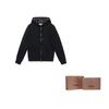 Burberry Men Clarendon Check Hooded Zip-Up Hoodie Black/Grey 40155581