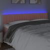 VidaXL Tête de Lit à LED Meuble de Chambre à Coucher Accessoire de Lit Double Tête de Cadre de Lit Intérieur Rose 3121921