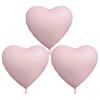 3-Pack 30-inch Hartvormige Aluminiumfolie Ballonnen, Mat Roze Hart Ballonnen, Feestballonnen, Geschikt voor Valentijnsdag, Verjaardagsfeestje