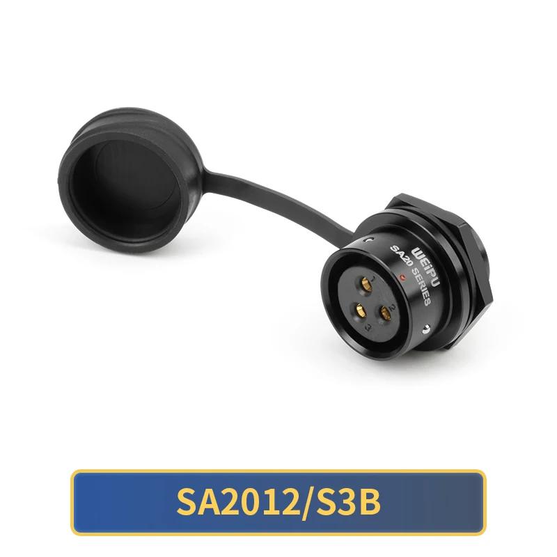 WEIPU Waterproof Power Connector SA20 Series 2-15 Pin Male Plug Female Socket Panel Mount Aviation Connector Electrical Systems