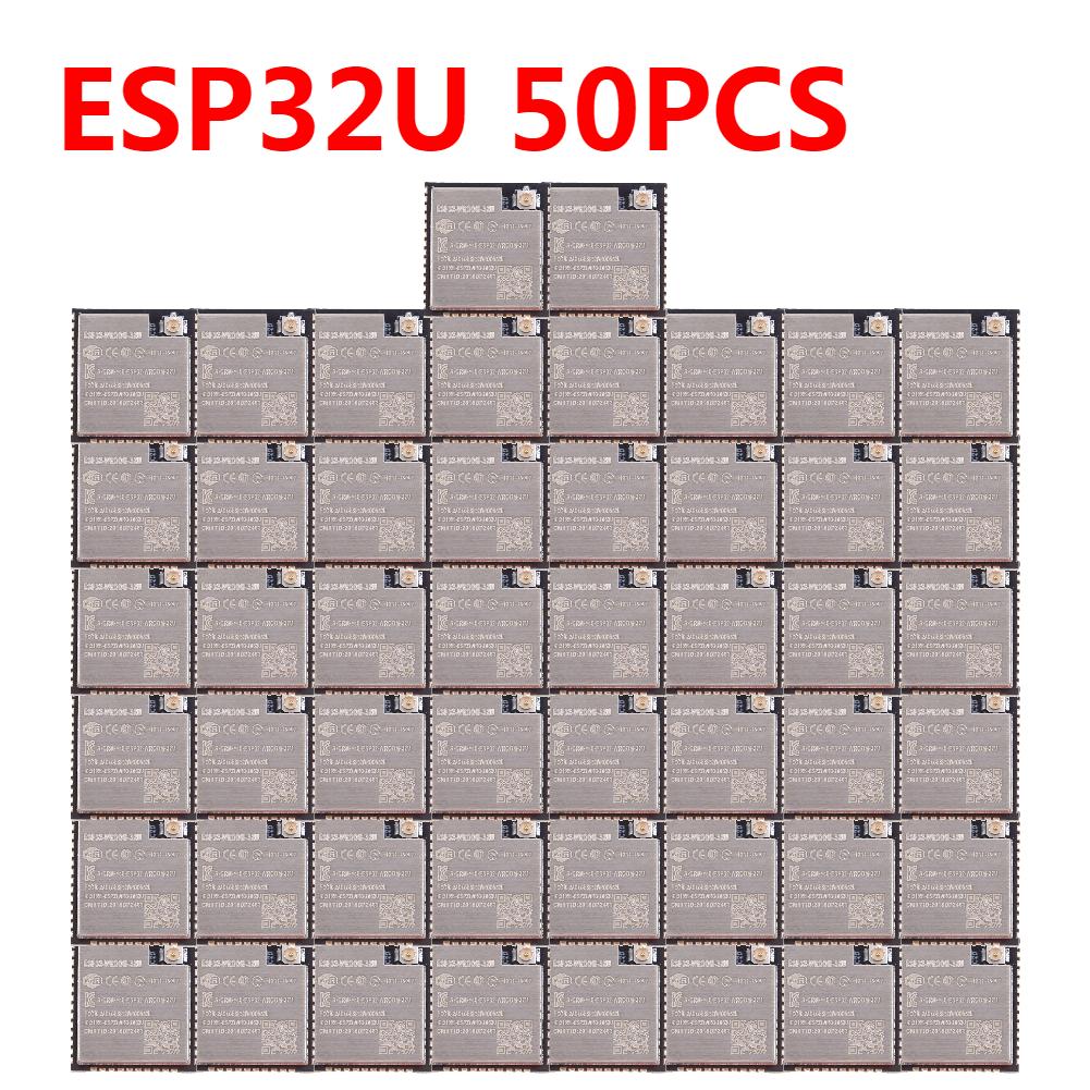 100PC ESP32 Wireless Module Smart Electronics ESP-WROOM-32 WiFi+BT+BLE MCU Module 150Mbps Hall Sensor IPEX ESP-32S ESP32U ESP-32