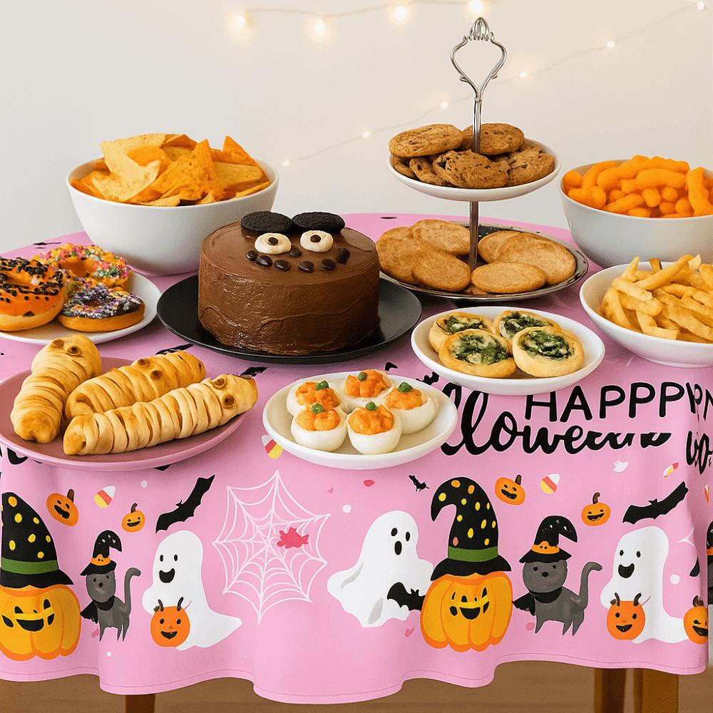 Halloween Theme Halloween Tablecloth Plastic Table Runner Disposable Table Cover  Table Decoration