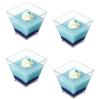 Mini Square 2oz Dessert Pudding Cup Plastic Clear Mousse Cups Birthday Decor Clear Plastic Cup