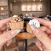 Cake Design Cake Button Keychain Click Sound Button Shape Mini Cake Squeeze Clicker Keychain Squeeze Function