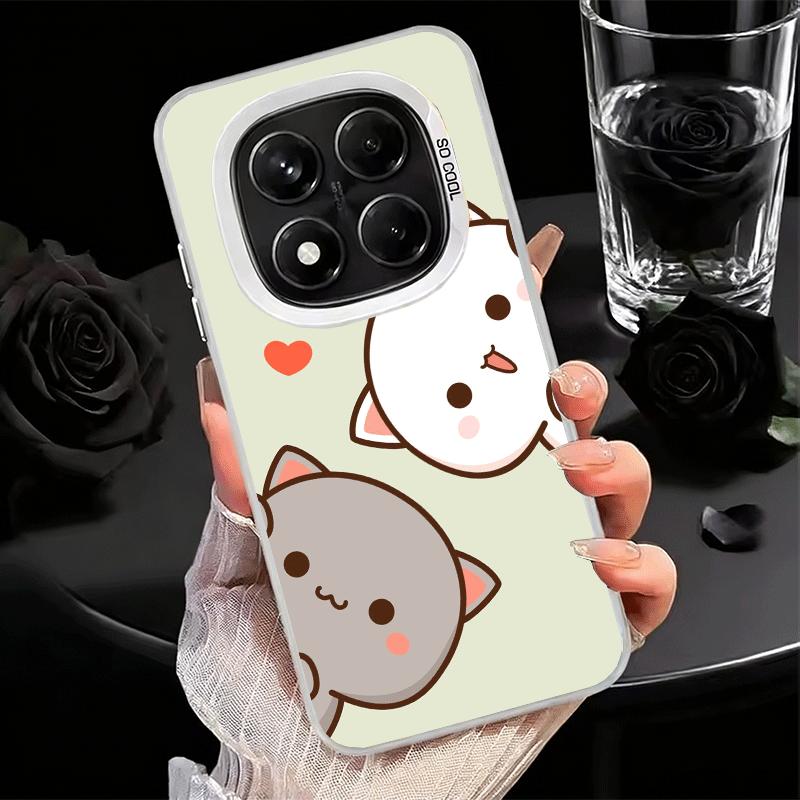 Cartoon Cute Peach Goma Shockproof Phone Case for Xiaomi Redmi Note 15 14 13 12 Pro Plus 11 11S 11T 5G Cover Anti Fall Fundas