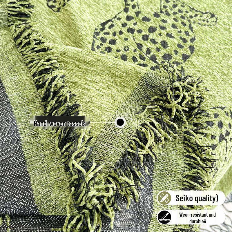 Chenille High-End Sofa Cover Blanket - Universal Four Seasons Cushion Pad, Light Luxury.