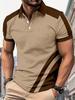 Summer Style Men's Short-Sleeved Polo Shirt with 3D Polka Dot Print - Street Casual Fashionable and Comfortable