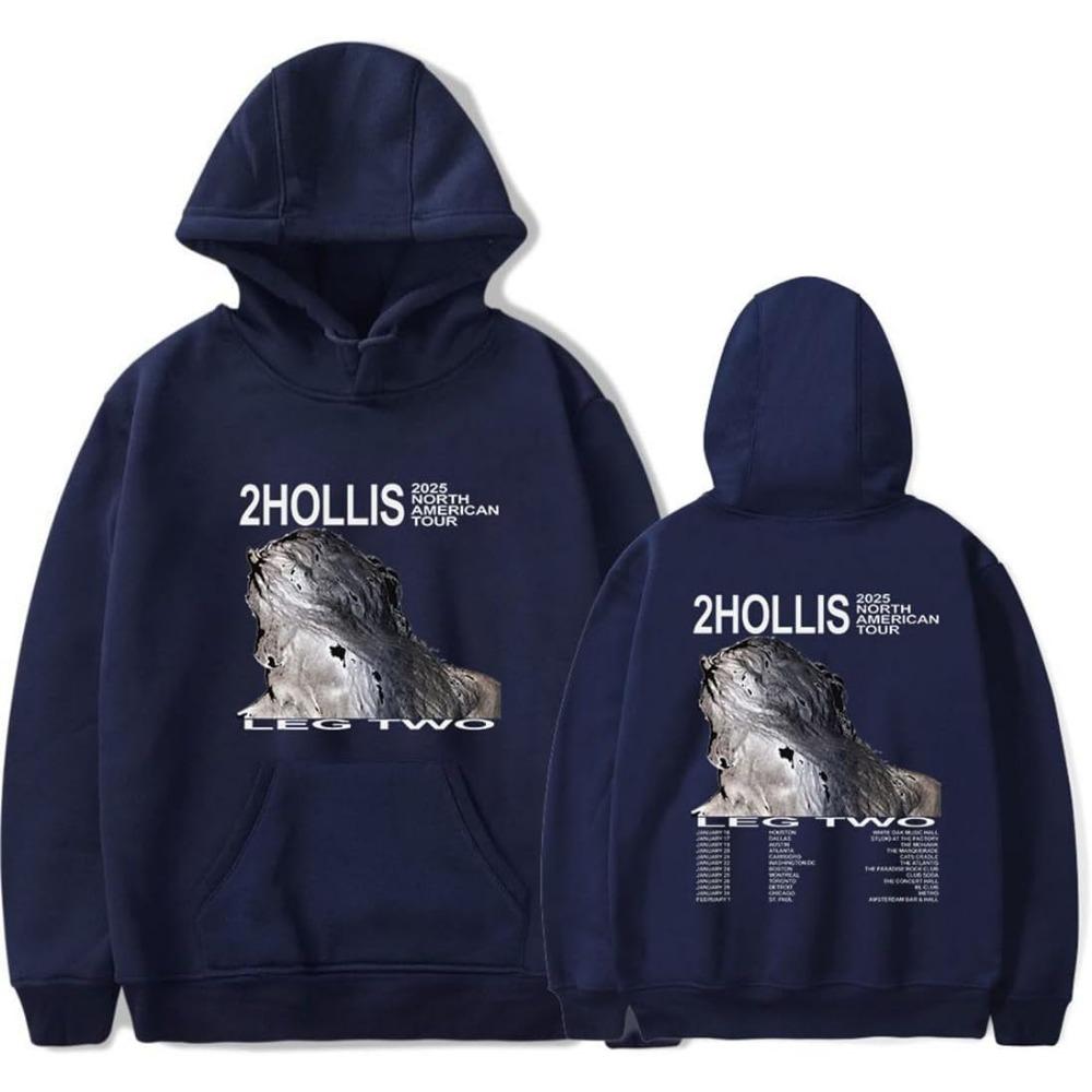 2hollis Tour 2025 Hoodie Merch Unisex Winter Langarm Pullover Kapuzenpullover Streetwear