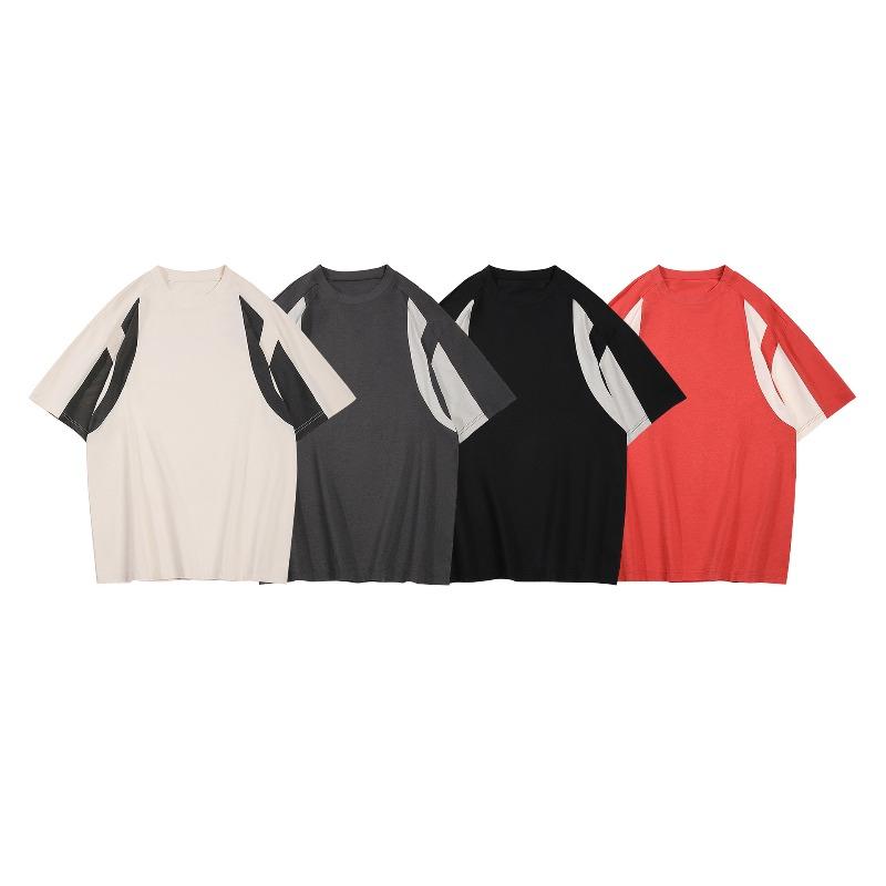 Men's Casual Loose-Fit Short-Sleeve Crew-Neck T-Shirt High-End Men's Summer New Arrival