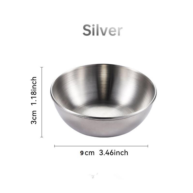 1Pcs Stainless Steel Golden Colorful Sauce Dishes Appetizer Seasoning Serving Dishes Sets Tray Splice Plates Kitchen Tableware