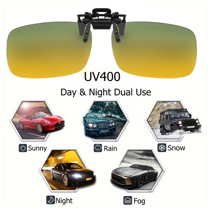 Den Noční Polarizované módní sluneční brýle s klipsem, obdélníkové módní sluneční brýle, pro muže Ženy Venkovní sporty Párty Cestování Jízda Rybaření