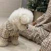 New Soft Warm Cat Dog Pajamas Cute Pet Jacket Pet Household Clothes Plaid Shirt Chihuahua Poodle Clothes Puppy Shirt Coat