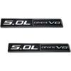 2PC 5.0L Coyote V8 Emblem Car Rear Trunk Badge for F150,Silver Black | Self-Adhesive,Zinc Alloy Material,for 5.0L Engine Trunk