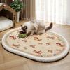 Pet Feeding Mat Dogs Cats Non-Slip Rubber Base Absorbent Washable Seasonal Use