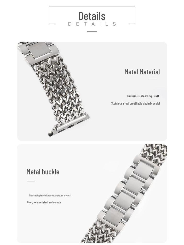 Stainless Steel Love Weaving Watch Band for Apple Watch Ultra/SE