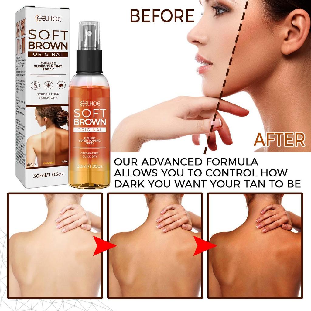 EELHOE Sun Tanning Enhancer Spray - Refreshing Natural Bronze Wheat Color for Summer Beaches