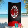 Beach Towel with Associazione Calcio Milan Pattern - soft,absorbent,machine washable Lightweight&Modern,swimming,Travel Essentials