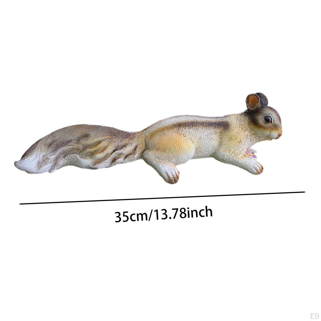 Squirrel Statue Figurine Resin Animal Ornament Garden Accessory Creative Hanging Easy to Install