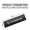 2PC Car Interior Seat Belt Pad Leather Seatbelt Shoulder Cover For Porsche Cayenne Panamera Macan Boxster 911 Carrera-GT 928 944