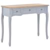 Day and Night - Day and Night Console Table Dressing Table with 3 Drawers Grey