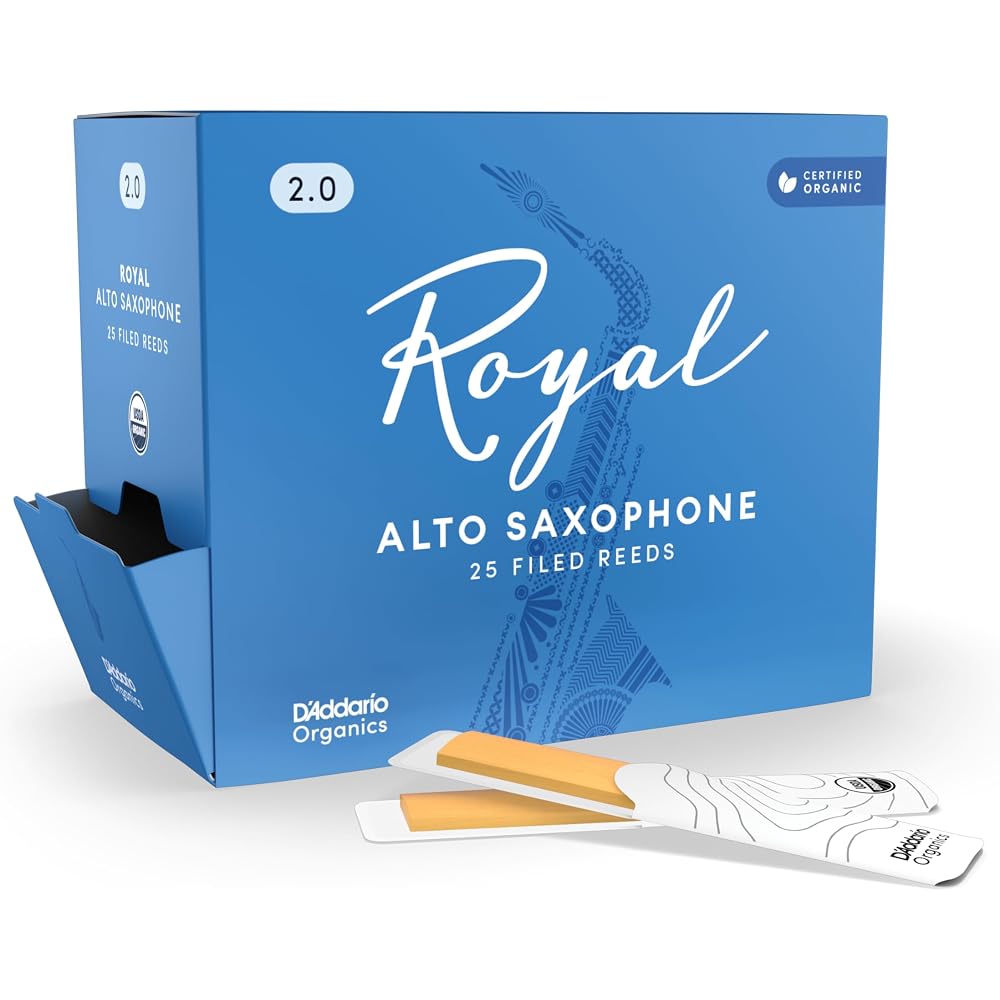 D'Addario WoodWinds Daddario Reed for Alto Saxophone ROYAL RJB0120-B25 [Hardness: 2.0] 25 Sheets ...