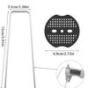 40/80/120pcs Garden Peg Silver Metal U-Shape Garden Staple Garden Ground Nail Film Fixed Pegs Gardening Fixing Tools Film Peg