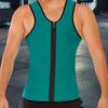 Erkek Şekillendirici Yelek O-Yaka Kolsuz Fermuarlı Patlet Spor Yeleği Fitness Koşu Terlemeye Dayanıklı Bel Bandı Yoga Terleme Kıyafetleri
