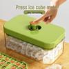 Press-Type Ice Cube Tray: Large Capacity, Food-Grade Quick Freezing Box for Home Refrigerators