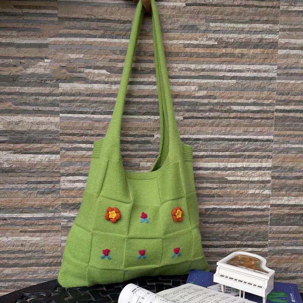 Women's Hand Embroidered Tote Bag Large Capacity Shoulder Bag