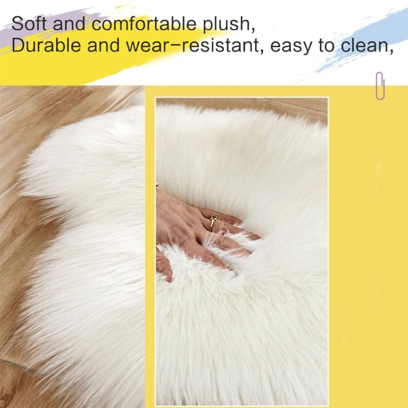 Soft Fluffys Fuzzy heart-Shape Area Rugs, Antiskid Luxury Plushes Faux Fluffys Carpets for Children Playroom Living Room