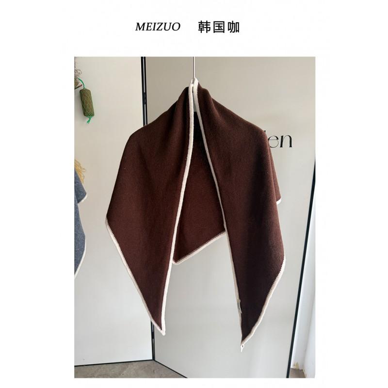 Womens Wool Shawl Scarf Hybrid Wrap Pure Solid Color Warm Winter Accessory OL Style 175cm Length