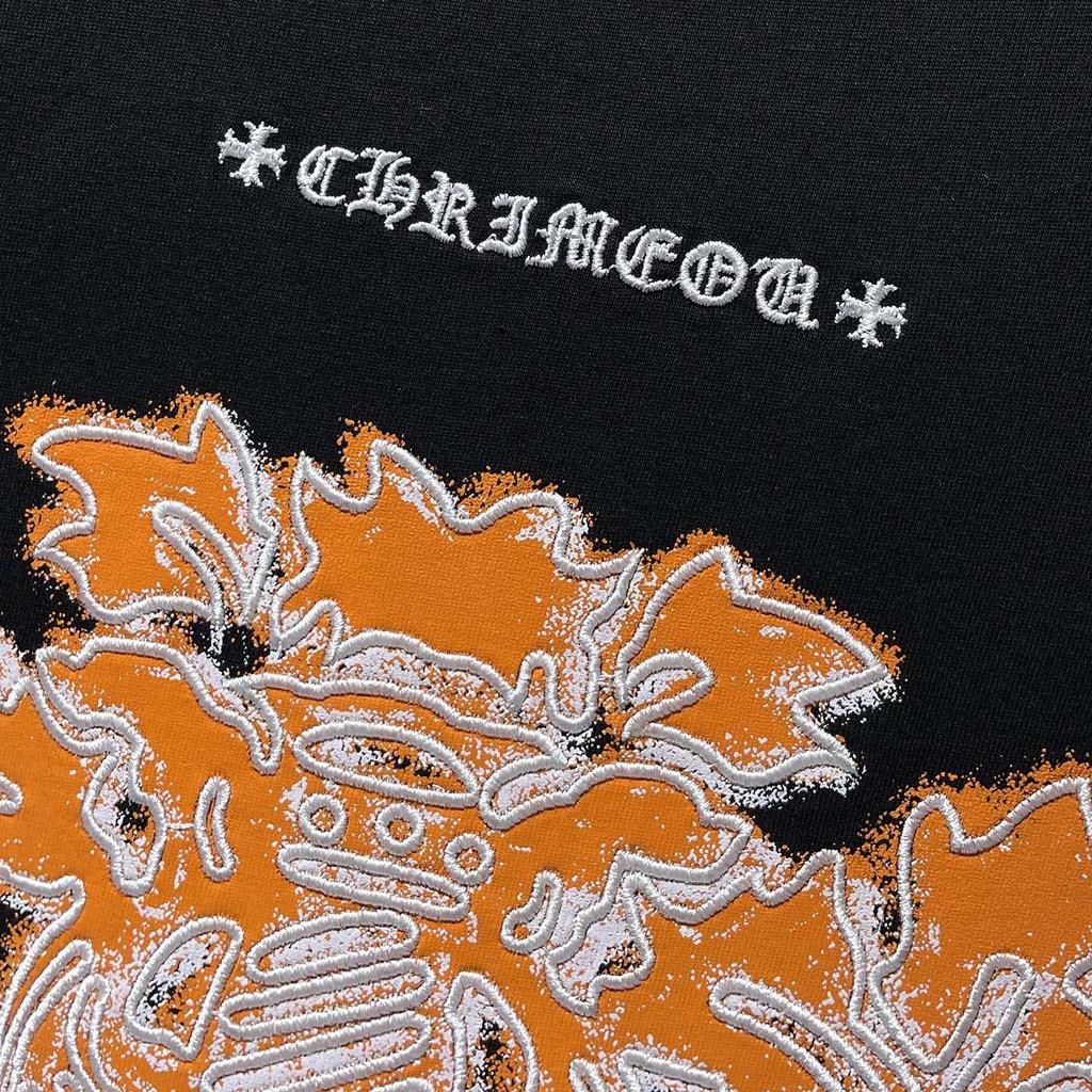 8935 CHROME HEARTS 2026 Summer New High Quality Cotton Round Neck Loose Large Size Men's and Women's T-shirt Couple T-shirt