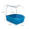 Scatola da bagno per uccelli, vasca sospesa, doccia per pappagalli per animali domestici, facile da pulire, con ganci