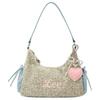 New Lee Fabric Shoulder Bag Women's Beige Cyan LE250033M-422