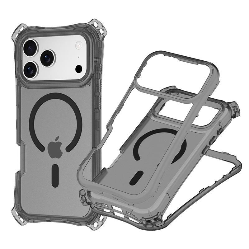 

For Apple 17 Mobile Phone Case for IP17PROMAX Three-in-one Skin-sensitive Magnetic Phone Case Small Four-corner Lanyard For iPhone 16 Pro Max 6.9